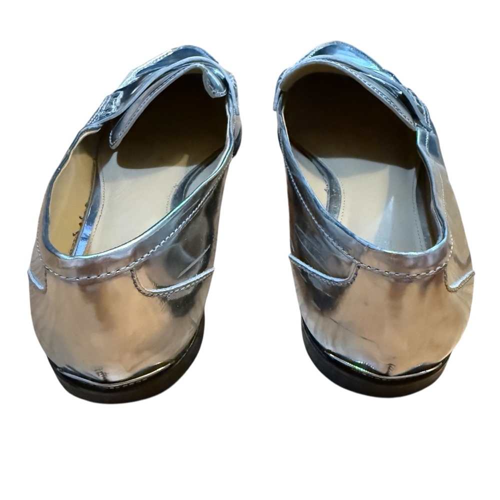 MICHAEL Michael Kors Women's Silver Chrome Loafers - Picture 5 of 7
